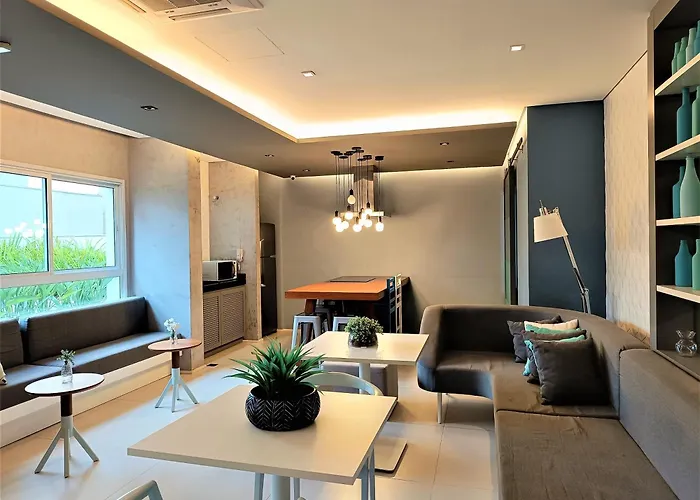 Apartamento 1604 No Bosque Com Um Quarto Sala Cozinha Completa E Uma Vaga De Garagem